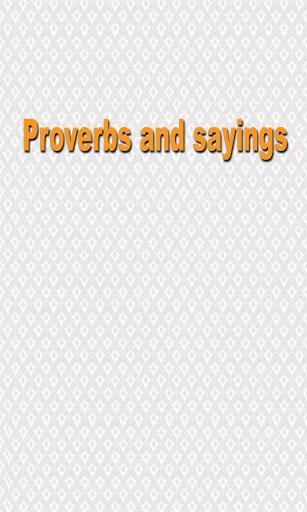 game pic for Proverbs and sayings